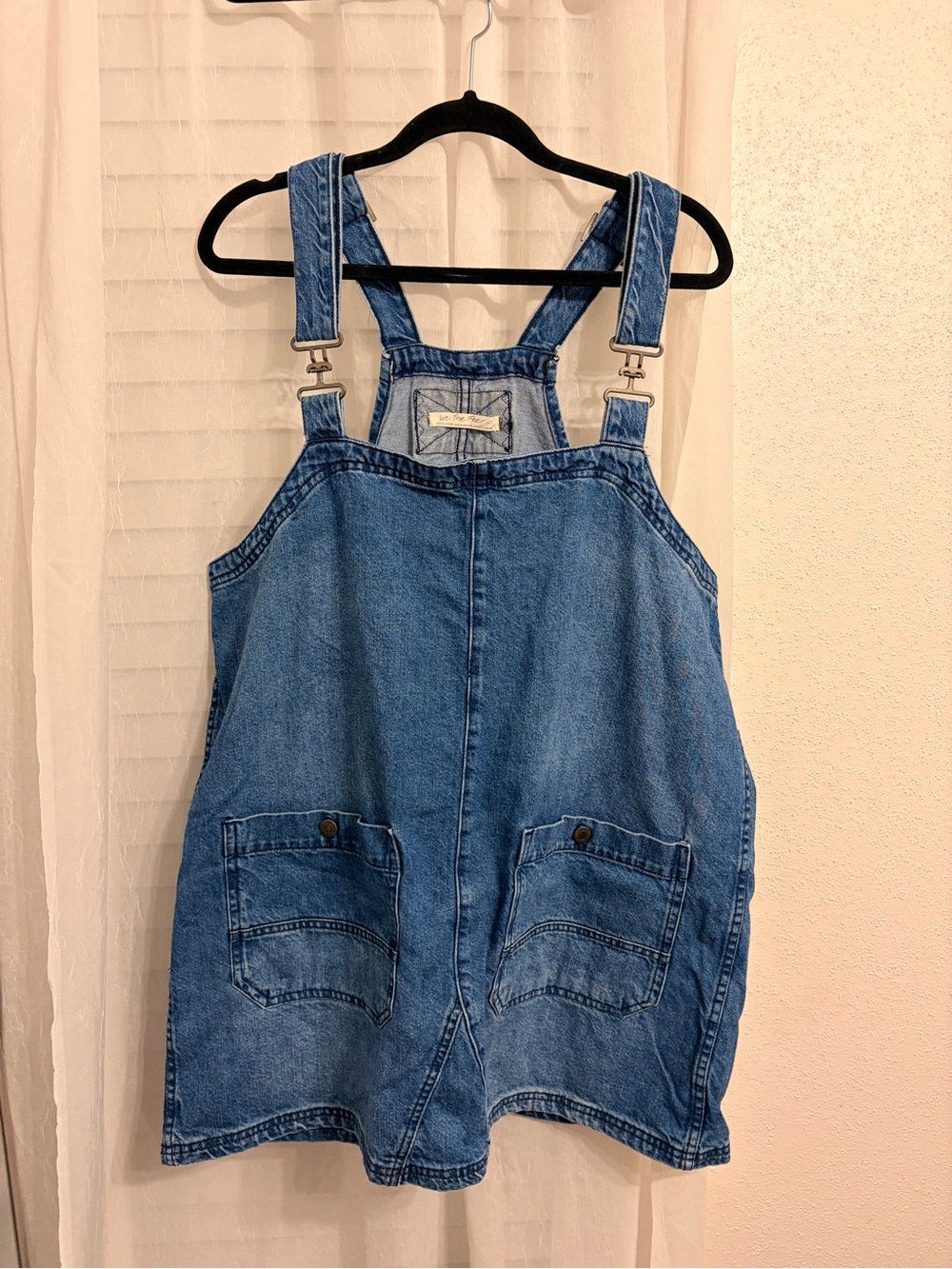 We The Free Denim Overall Mini Dress - Blue